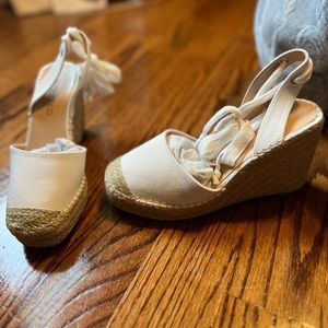 White espadrilles wide fit